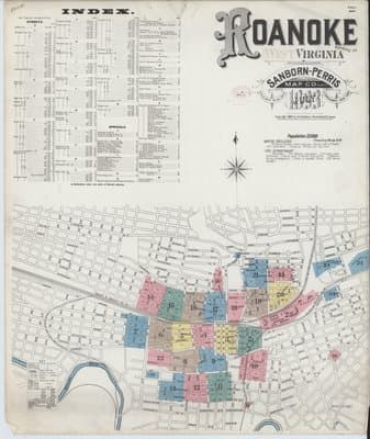 Sanborn Fire Insurance Map: Roanoke, Virginia (1893)