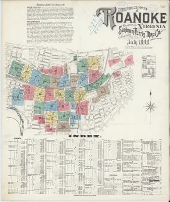 Sanborn Fire Insurance Map: Roanoke, Virginia (1898)