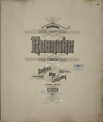Sanborn Fire Insurance Map: Roanoke, Virginia (1919)