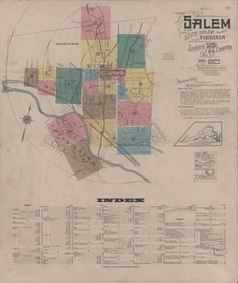 Sanborn Fire Insurance Map: Salem, Virginia (1922)