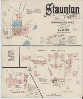 Sanborn Fire Insurance Map: Staunton, Virginia (1886)