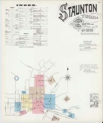 Sanborn Fire Insurance Map: Staunton, Virginia (1891)