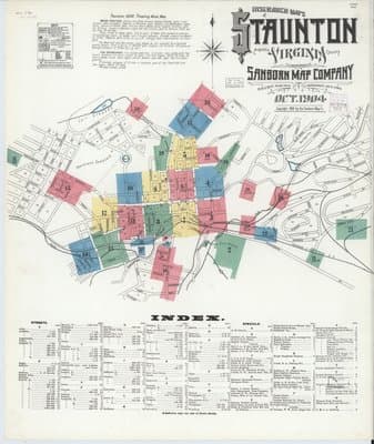 Sanborn Fire Insurance Map: Staunton, Virginia (1904)