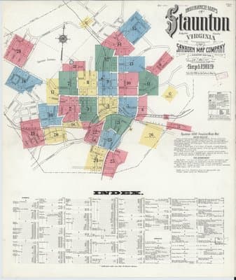 Sanborn Fire Insurance Map: Staunton, Virginia (1909)