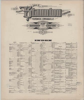 Sanborn Fire Insurance Map: Staunton, Virginia (1921)
