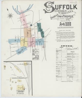 Sanborn Fire Insurance Map: Suffolk, Virginia (1889)