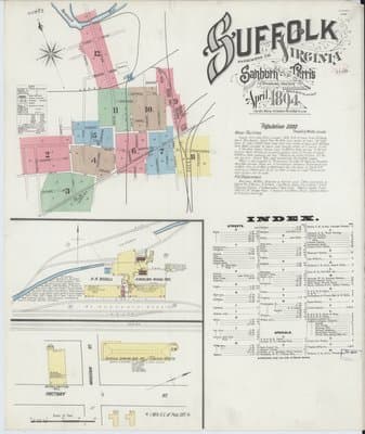 Sanborn Fire Insurance Map: Suffolk, Virginia (1894)