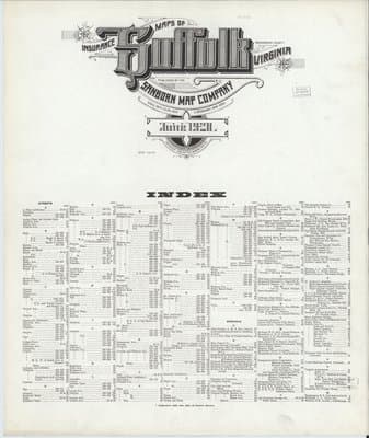 Sanborn Fire Insurance Map: Suffolk, Virginia (1920)