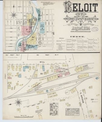 Sanborn Fire Insurance Map: Beloit, Wisconsin (1884)