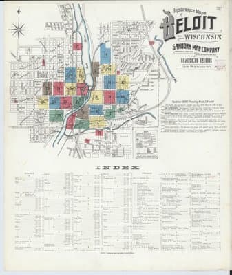 Sanborn Fire Insurance Map: Beloit, Wisconsin (1908)