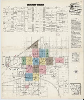 Sanborn Fire Insurance Map: Monroe, Wisconsin (1915)