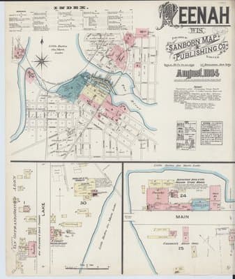 Sanborn Fire Insurance Map: Neenah, Wisconsin (1884)