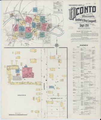 Sanborn Fire Insurance Map: Oconto, Wisconsin (1911)