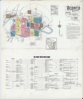Sanborn Fire Insurance Map: Oconto, Wisconsin (1919)
