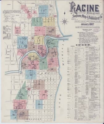 Sanborn Fire Insurance Map: Racine, Wisconsin (1887)