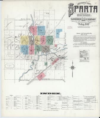 Sanborn Fire Insurance Map: Sparta, Wisconsin (1911)