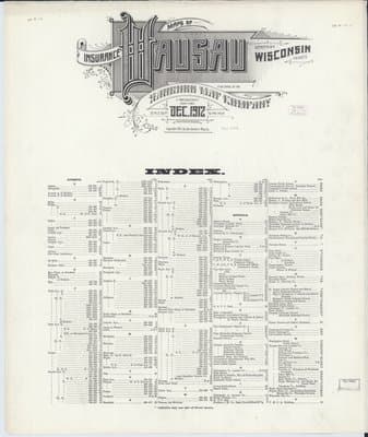Sanborn Fire Insurance Map: Wausau, Wisconsin (1912)