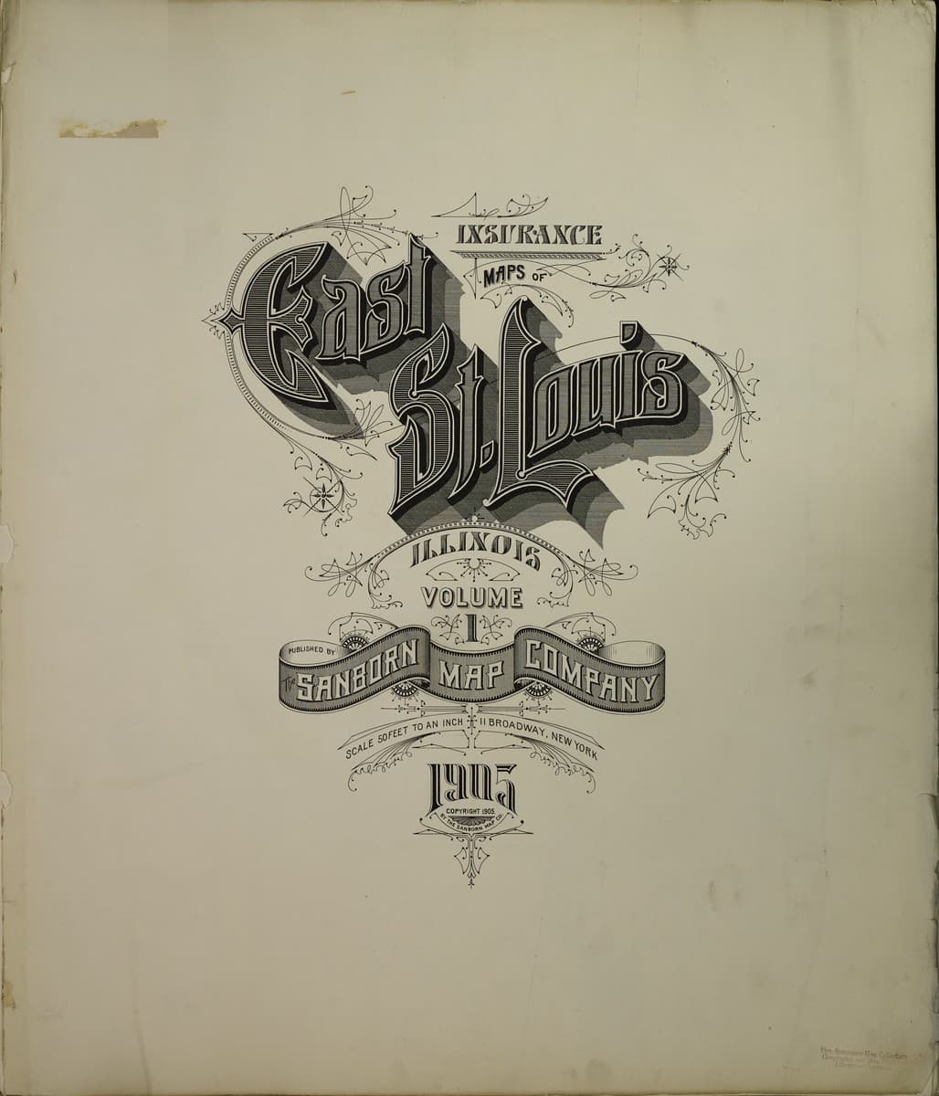 Framed print of East Saint Louis, Illinois (1905)