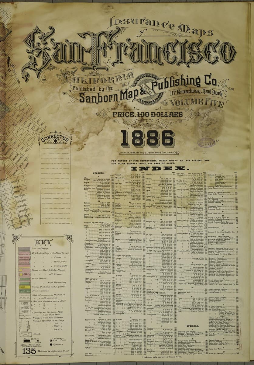 Sanborn Fire Insurance Map: San Francisco, California (1886)
