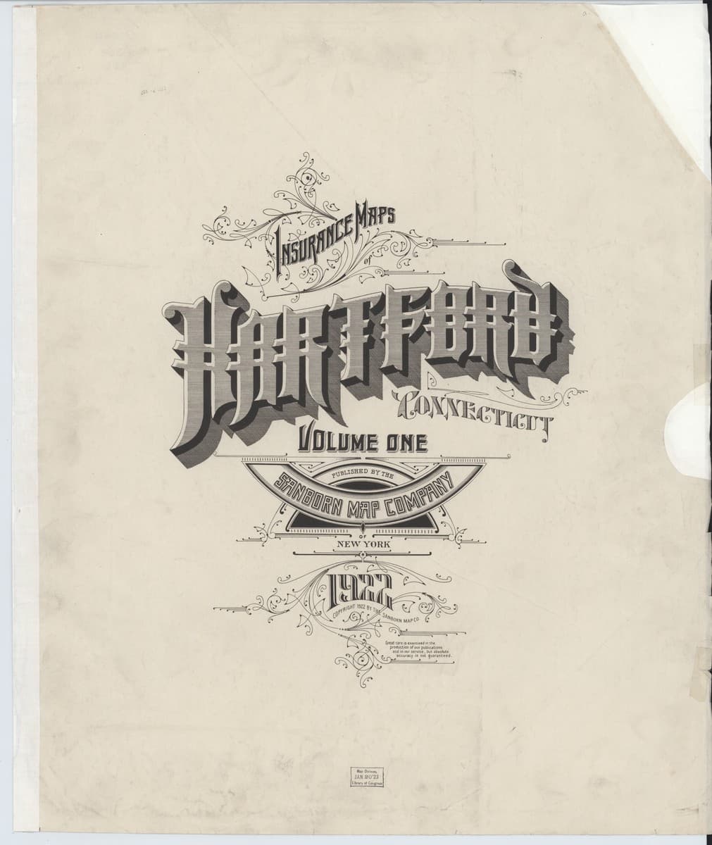 Sanborn Fire Insurance Map: Hartford, Connecticut (1922)