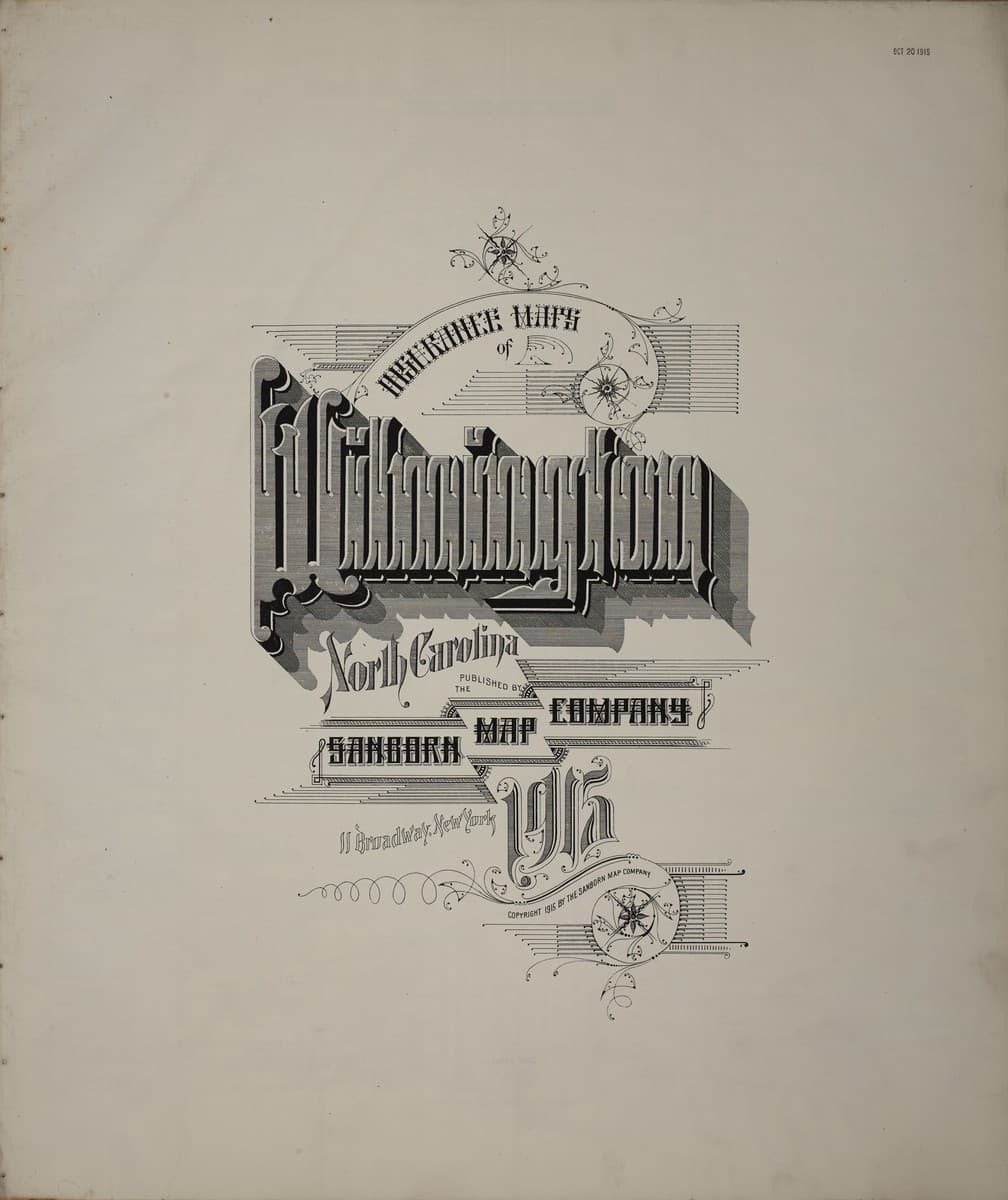 Framed print of Wilmington, North Carolina (1915)