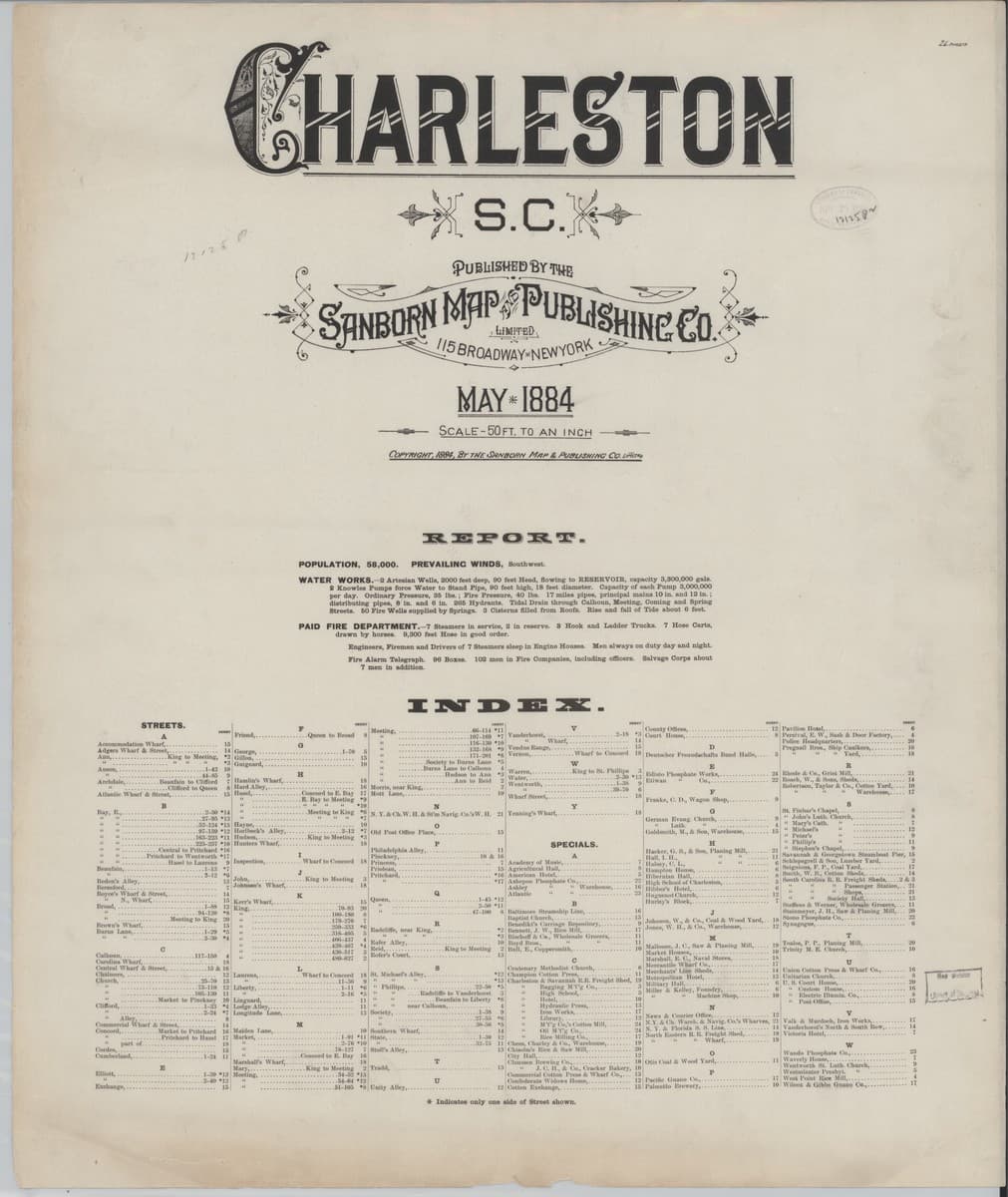 Framed print of Charleston, South Carolina (1884)